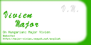 vivien major business card